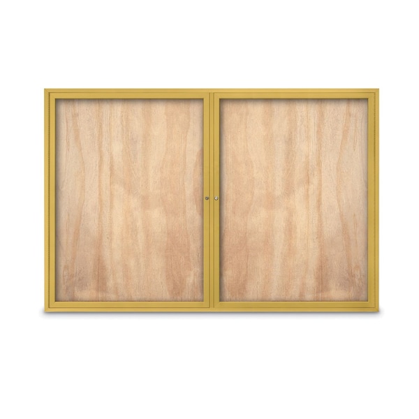 Slim Enclosed Corkboard, 11"x13-1/2", Bronze Alum Frame/Surf